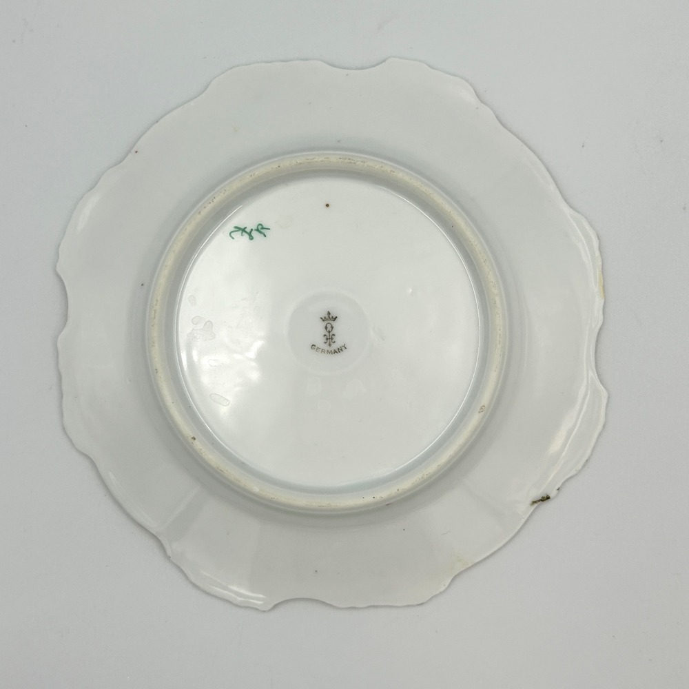 Antique Oscar Schlegelmilch Germany Porcelain Plates Set of 8 Pink Poppy Floral - Picture 7 of 16